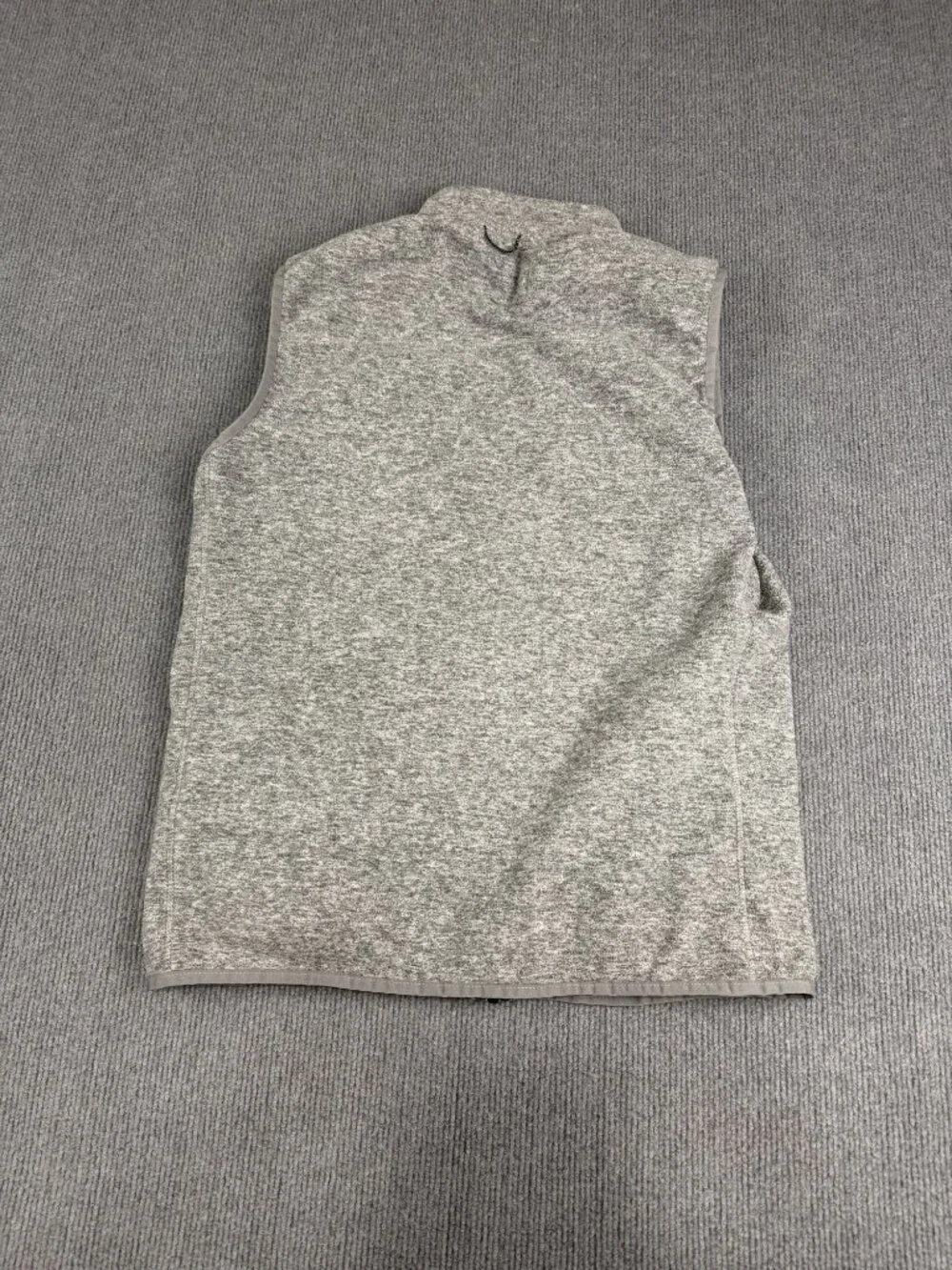 Lands End Mens Gray Full-Zip Fleece Vest With Chest Pocket M 38-40